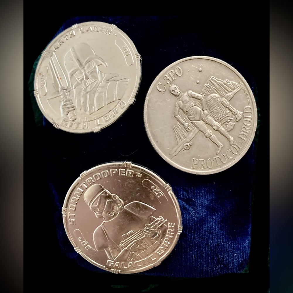 STAR WARS 1977-2007 30th Anniversary COINS LOT of 3